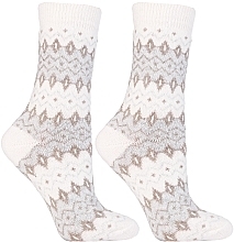 Warme Wollsocken, CSW800-003, beige mit Mustern  - Moraj — Bild N1