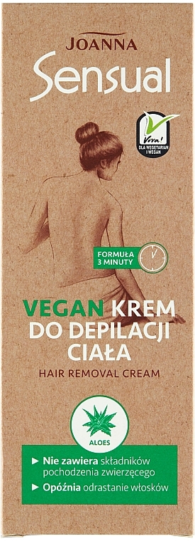 Enthaarungscreme für den Körper mit Aloe - Joanna Sensual Vegan Depilation Cream — Bild N1