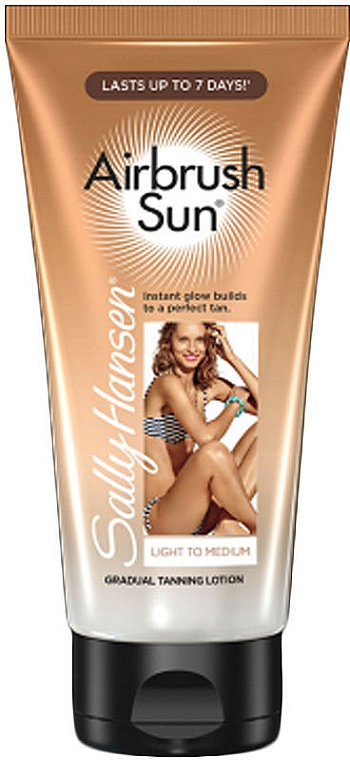 Autobronzant für den Körper - Sally Hansen Airbrush Sun Gradual Tanning Lotion Light To Medium — Bild N1