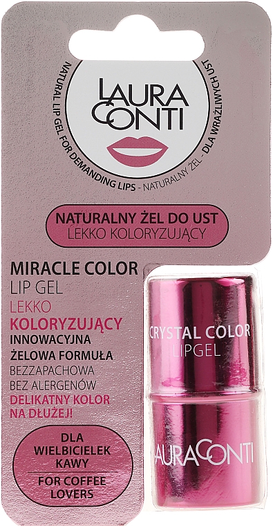 Feuchtigkeitsspendendes Lippengel rosafarbig - Laura Conti Miracle Color Lip Gel — Bild N1