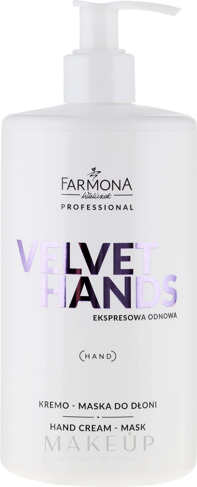 Creme-Maske für die Hände mit Harnstoff und Vitamin E - Farmona Velvet Hands Cream-Mask — Bild 500 ml