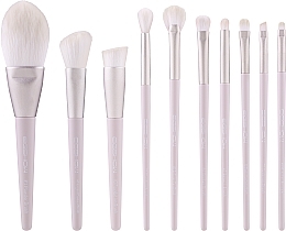 Düfte, Parfümerie und Kosmetik Make-up Pinselset 10 St. - Eigshow Morandi Series Lilac Vegan Brush Set
