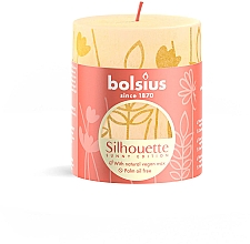 Düfte, Parfümerie und Kosmetik Zylindrische Kerze Rustic Silhouette Butter Yellow 80/68 mm - Bolsius Candle