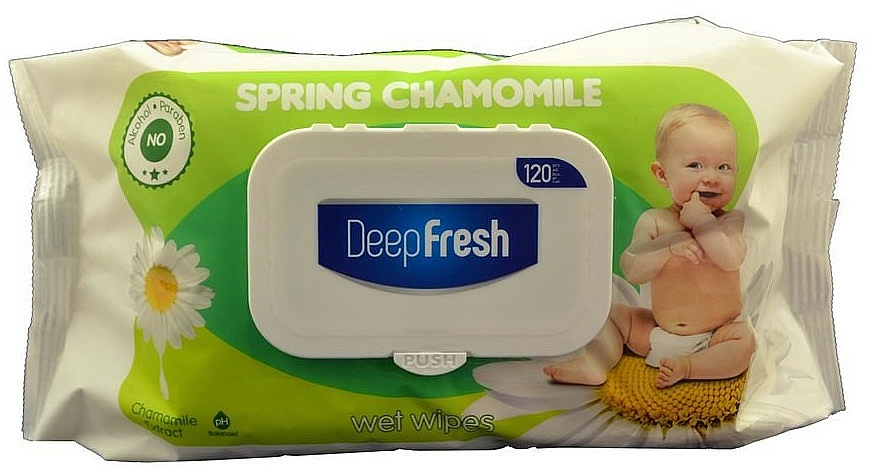 Feuchttücher für Babys mit Kamillenextrakt 120 St. - Aksan Deep Fresh Baby Wet Wipes Spring Camomile — Bild N1