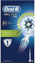 Elektrische Zahnbürste - Oral-B Pro 700 CrossAction Electric Toothbrush Blue/White — Bild N2