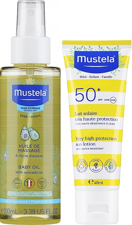 Pflegeset für trockene Haut - Mustela (lot/40ml + oil/100ml + bag/1pc) — Bild N2