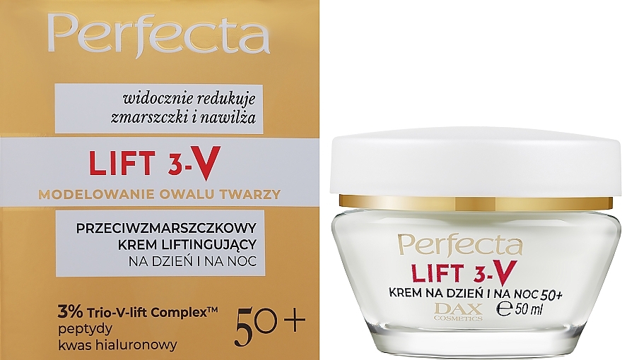 Universelle Gesichtscreme für Tag und Nacht 50+ - Perfecta Lift 3-V 3% Trio-V-Lift Complex 50+  — Bild N2