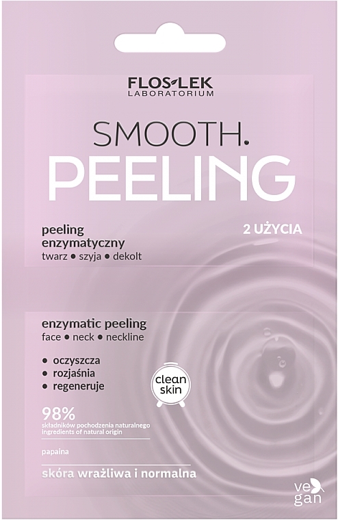 Enzympeeling für Gesicht, Hals, Dekolleté - Floslek Smooth Peeling — Bild N1