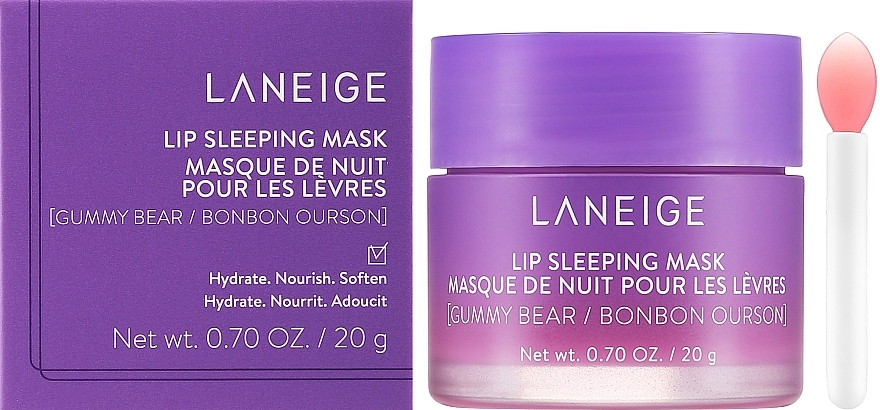 Intensiv revitalisierende Lippenmaske für die Nacht - Laneige Sleeping Care Lip Sleeping Mask Gummy Bear — Bild N2