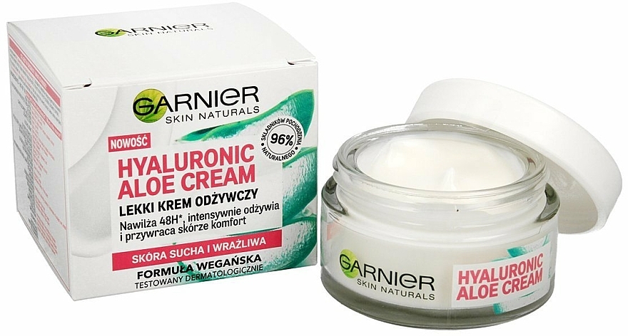 Feuchtigkeitsspendende Gesichtscreme mit Hyaluronsäure und Aloe Vera - Garnier Skin Naturals