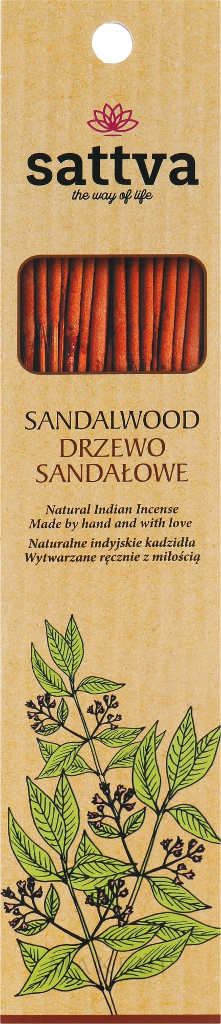 Räucherstäbchen Sandalwood - Sattva Sandalwood Incense Sticks — Foto 15 St.