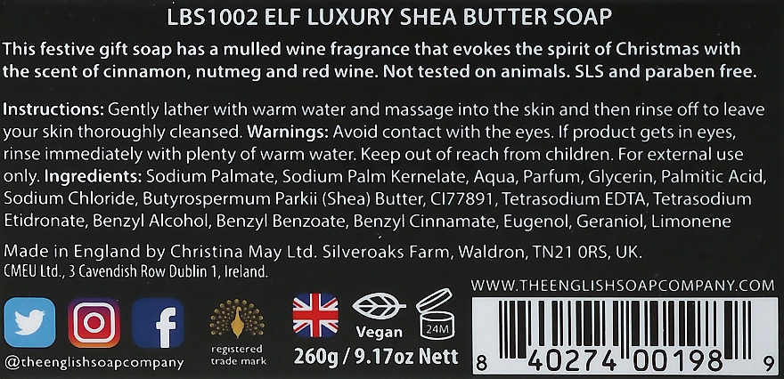 Seife im Geschenkbox - The English Soap Company Merry Christmas Luxury Shea Butter Soap — Bild N2