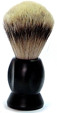 Düfte, Parfümerie und Kosmetik Rasierpinsel mit Dachshaar Kunststoff mattschwarz - Golddachs Silver Tip Badger Plastic Black Matt