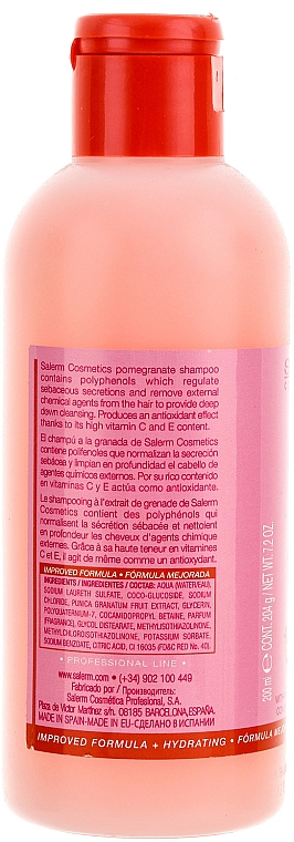 Shampoo mit Granatapfelextrakt - Salerm Pomegranate Shampoo  — Bild N4
