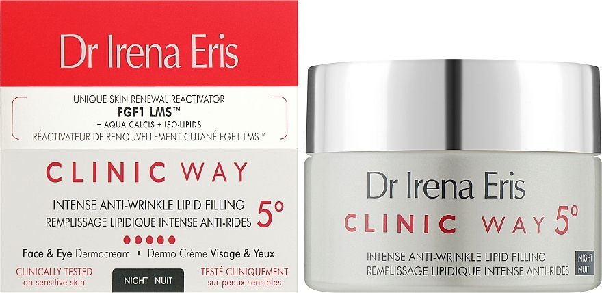 Anti-Falten Nachtcreme - Dr Irena Eris Clinic Way 5° Intense Anti-Wrinkle Lipid Filling — Bild N2