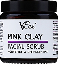 Düfte, Parfümerie und Kosmetik Nährendes und regenerierendes Gesichtspeeling mit rosa Tonerde - VCee Pink Clay Facial Scrub Nourishing&Regenerating
