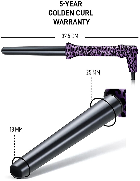 Lockenstab 18-25 mm - Golden Curl The Wild Purple Curler  — Bild N5