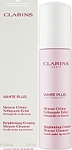 Aufhellende Gesichtsmousse zum Abschminken - Clarins White Plus Makeup Brightening Creamy Mousse Cleanser — Bild N2