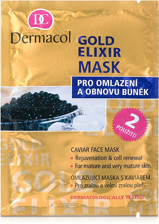 Anti-Aging-Gesichtsmaske - Dermacol Gold Elixir Caviar Face Mask — Bild N1