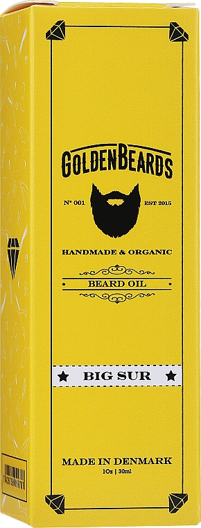 Bartpflegeset - Golden Beards Starter Beard Kit Big Sur (Bartbalsam 60ml + Bartöl 30ml + Bartshampoo 100ml + Bartconditioner 100ml + Bartbürste) — Bild N5