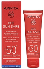 Düfte, Parfümerie und Kosmetik Beruhigende Sonnenschutzcreme mit Kamille und Propolis SPF 50 - Apivita Bee Sun Safe Hydra Sensitive Soothing Face Cream SPF50