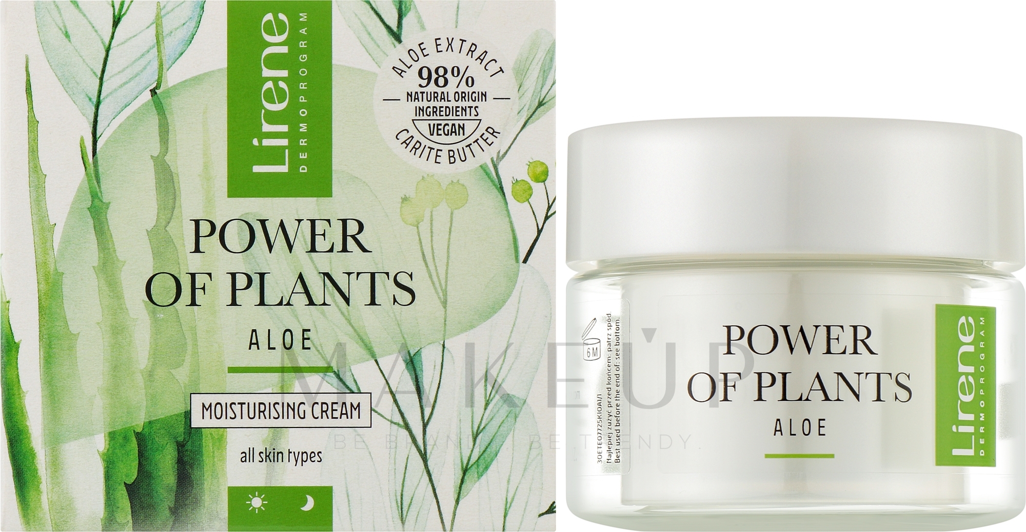 Gesichtscreme mit Aloe - Lirene Power Of Plants Aloes Cream — Bild 50 ml