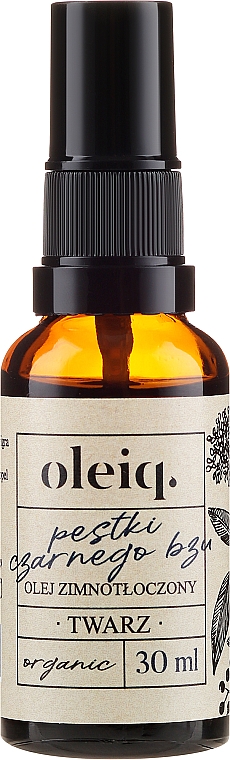 Gesichtsöl aus schwarzen Holundersamen - Oleiq Black Elderberry Face Oil — Bild N1