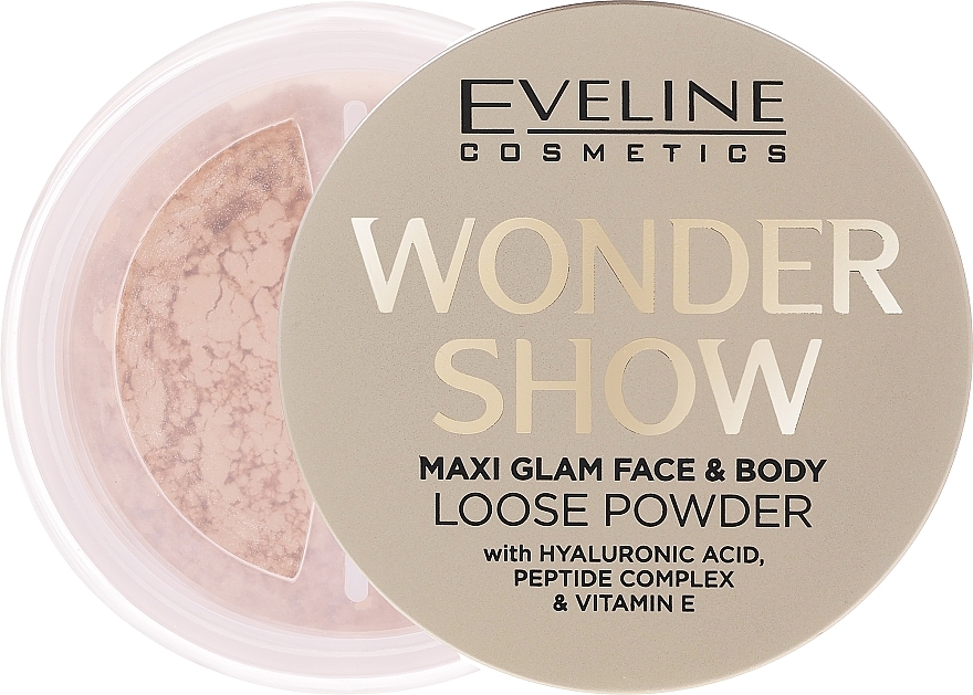  Loser Puder für Gesicht und Körper - Eveline Cosmetics Wonder Show Maxi Glam Face & Body Loose Powder — Bild N1