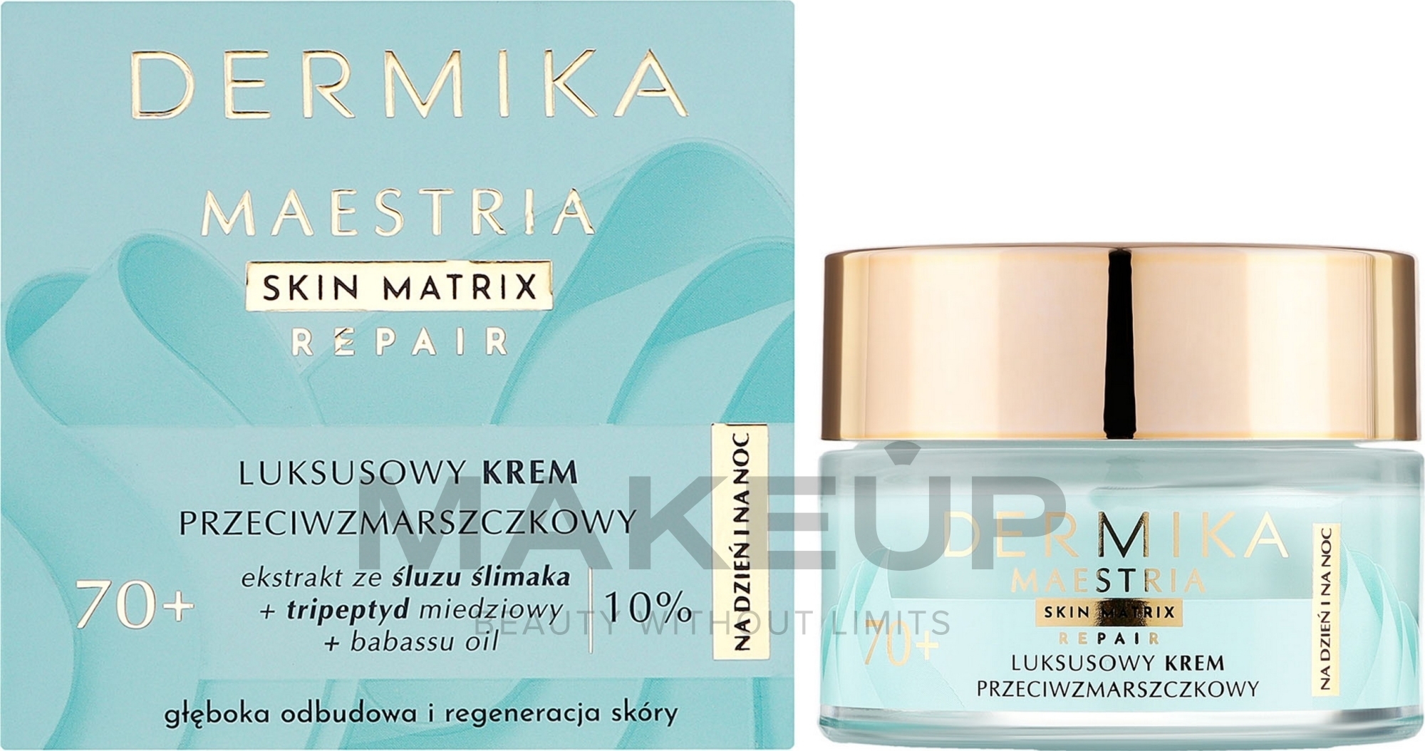 Luxuriöse Anti-Falten-Creme für Tag und Nacht für reife Haut 70+ - Dermika Maestria Skin Matrix — Bild 50 ml