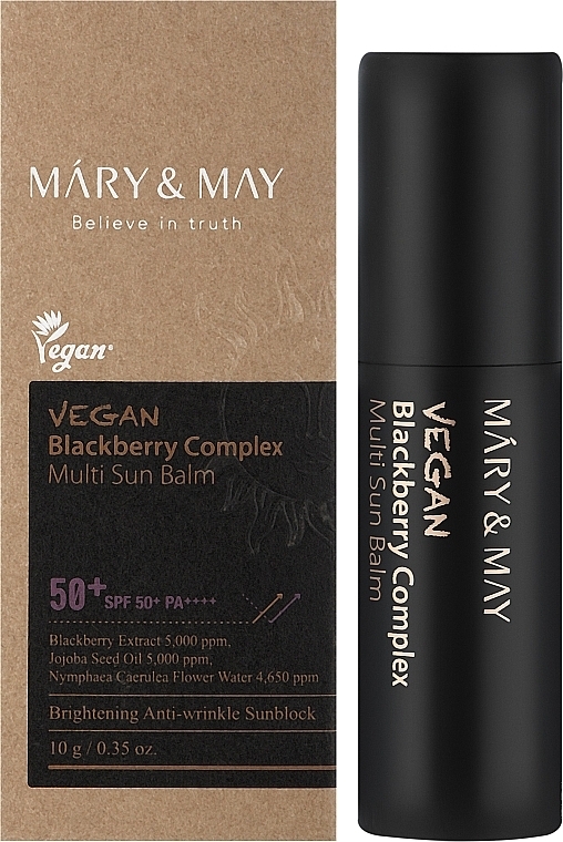 Sonnenstick für das Gesicht - Mary&May Vegan Blackberry Complex Multi Sun Balm SPF50+ PA++++ — Bild N2