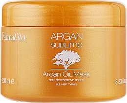 Reichhaltige strukturaufbauende Arganöl-Maske für alle Haartypen - Farmavita Argan Sublime Mask — Foto N2