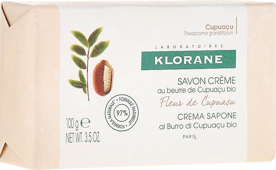 Cremeseife mit Bio Cupuaçubutter - Klorane Cupuacu Flower Cream Soap — Bild N1