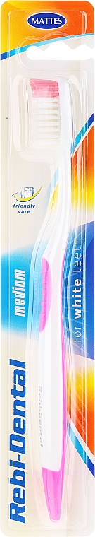 Zahnbürste mittel Rebi-Dental M46 rosa - Mattes — Bild N1