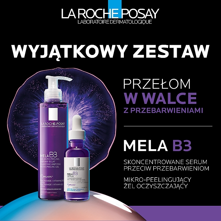 Gesichtspflegeset - La Roche Posay Mela B3 (Gesichtsgel/200 ml + Serum/30 ml) — Bild N4