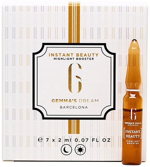 Antioxidativer und revitalisierender Gesichts-Booster - Gemma's Dream Instant Beauty Highlight Booster Ampoules — Bild N1