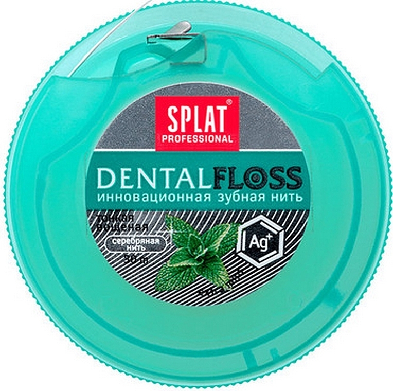 Super dünne Zahnseide mit Silberfäden und Minzextrakt 30 m - SPLAT Professional DentalFloss — Foto N2