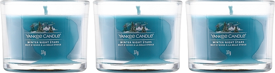 Duftende Minikerze im Glas - Yankee Candle Winter Night Stars Filled Votive — Bild N2