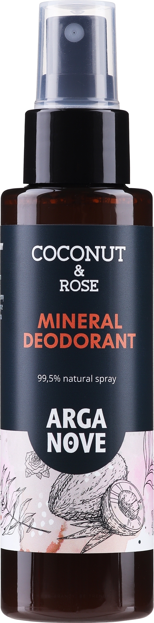 Mineralisches Deospray mit Rose und Kokosnuss - Arganove Aluna Deodorant Spray — Bild 100 ml
