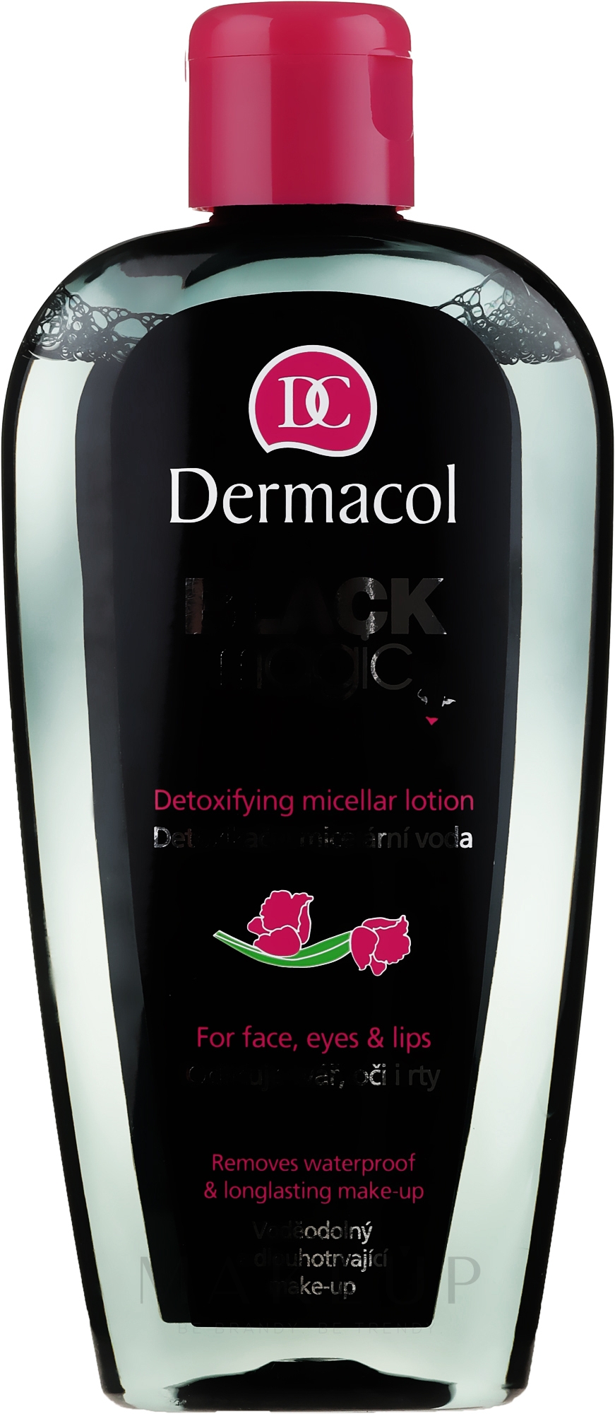 Mizellenwasser für Gesicht, Augen und Lippen mit Detox-Effekt - Dermacol Black Magic Detoxifying Micellar Lotion — Bild 200 ml