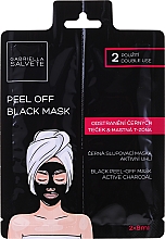 Schwarze Peel-Off Gesichtsmaske mit Bambuskohle, Pflanzenextrakten, Algenextrakten, Aloe Vera und Hyaluronsäure - Gabriella Salvete Black Peel-Off Mask — Bild N1
