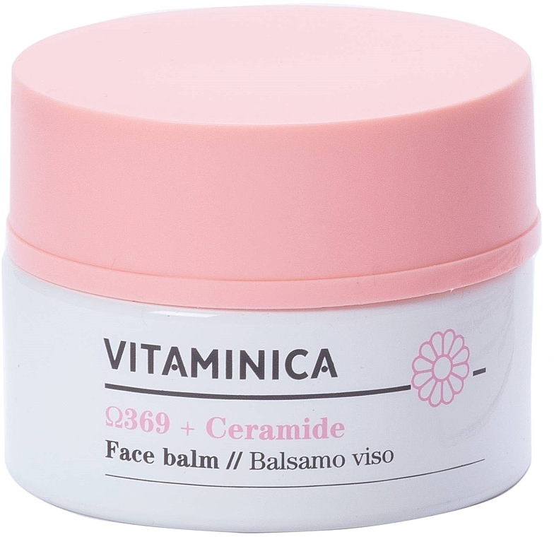 GESCHENK! Creme-Balsam für trockene und empfindliche Haut - Bioearth Vitaminica Omega 369 + Ceramide Face Balm (Probe)  — Bild N1