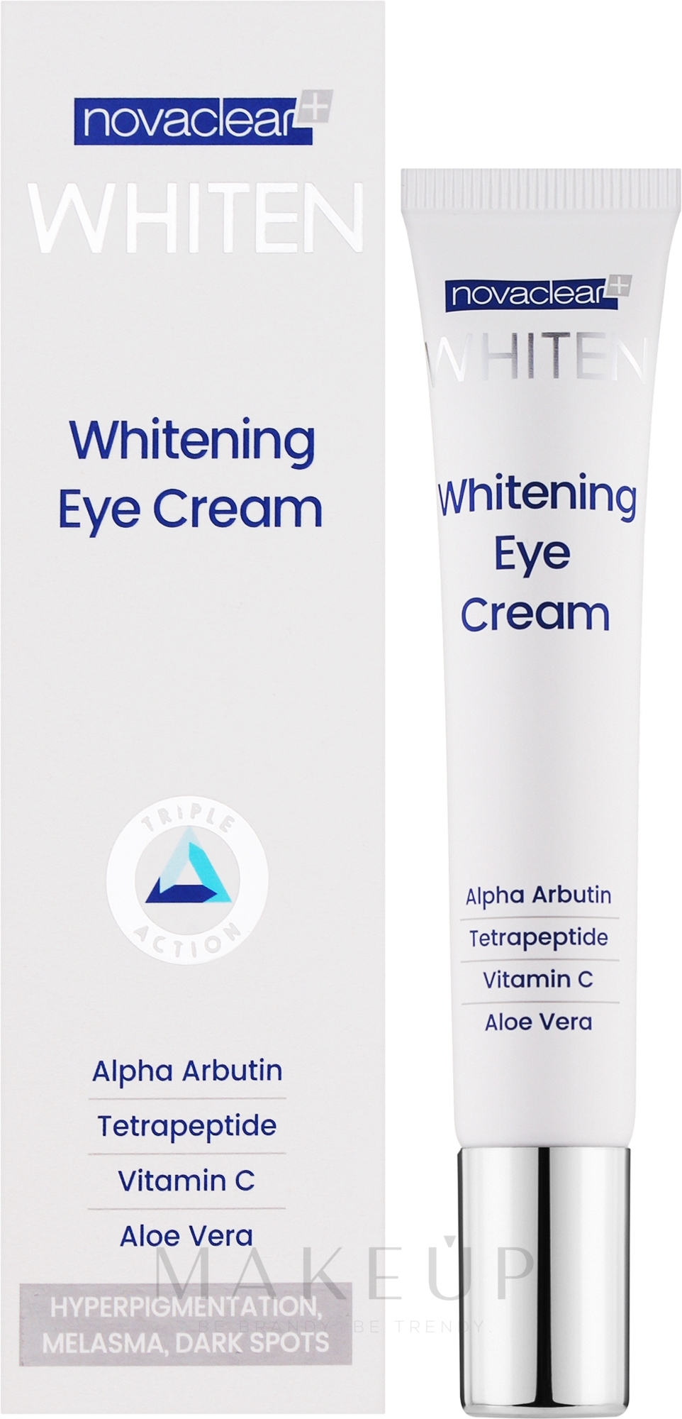 Augencreme gegen Pigmentflecken - Novaclear Whiten Eye Cream — Bild 15 ml