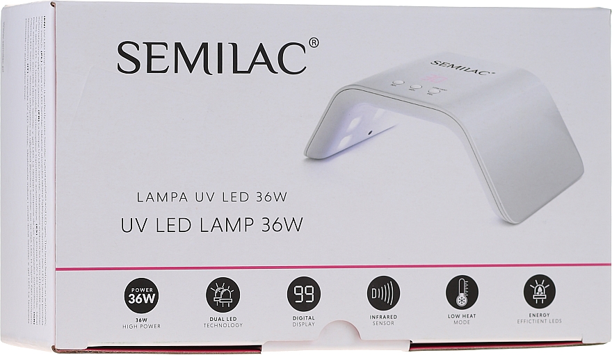 UV/LED Lampe 36 Watt weiß - Semilac — Bild N1