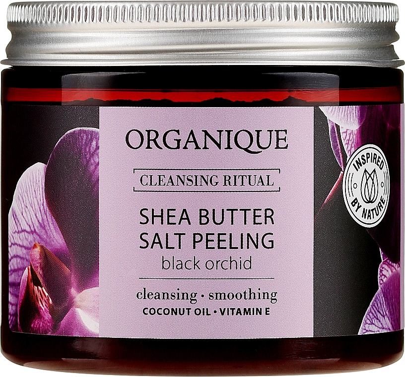 Salzpeeling für den Körper mit Sheabutter und schwarzem Orchideenduft - Organique Shea Butter Salt Peeling Black Orchid — Bild N1
