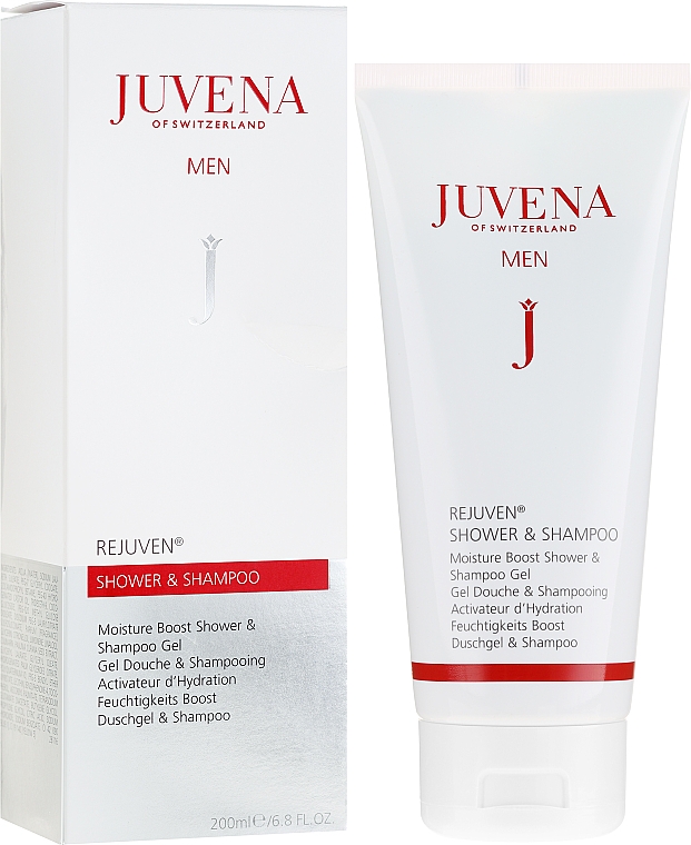 2in1 Feuchtigkeitsspendendes Shampoo und Duschgel - Juvena Rejuven Men Moisture Boost Shower & Shampoo Gel — Bild N1