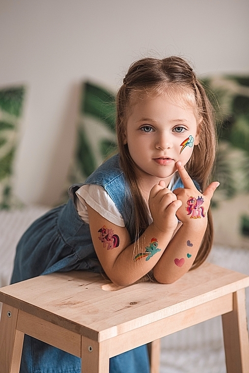 Temporäre Tattoos für Kinder Prinzessin Celestia mit Schimmmern - Tattooshka — Bild N3