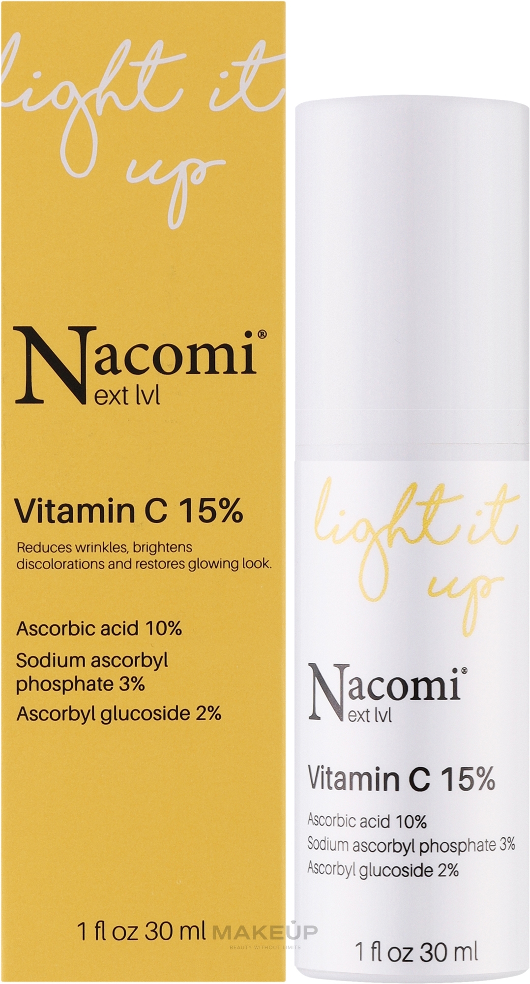 Aufhellendes Anti-Falten Gesichtsserum mit 15% Vitamin C - Nacomi Next Level Vitamin C 15% — Bild 30 ml