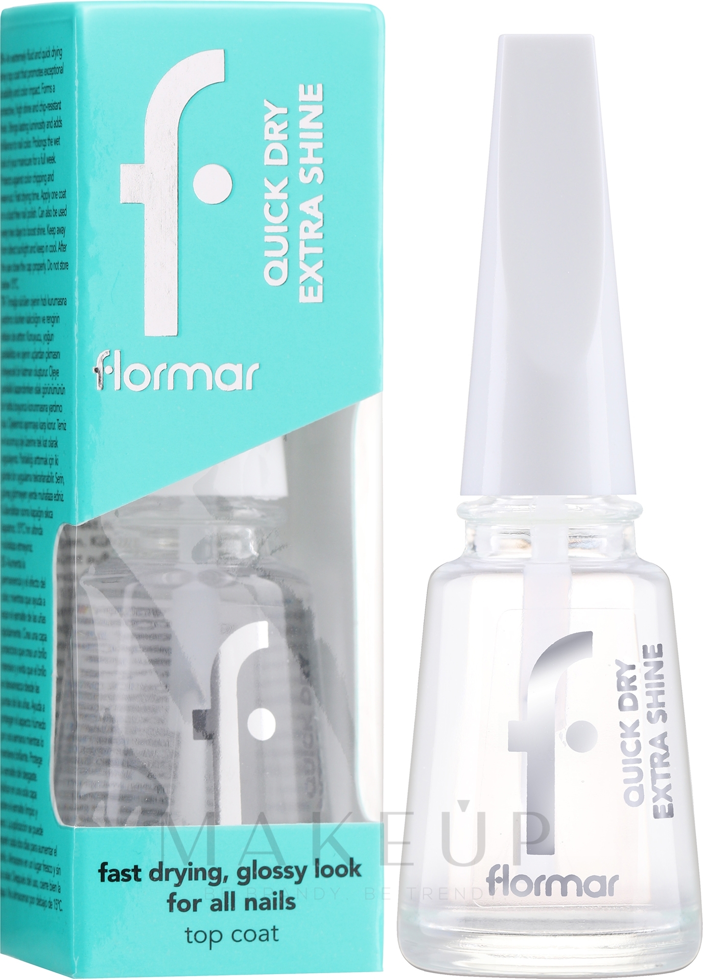 Schnelltrocknender Nagellack mit Glanz-Effekt - Flormar Nail Care Quick Dry Extra Shine — Bild 11 ml
