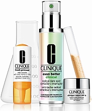 Gesichtspflegeset - Clinique Even Better Derm Pro Solutions For Uneven Skin Tone Set (Gesichtsserum 50ml + Emulsion-Aktivator 8.5ml + Tagescreme 15ml) — Bild N1