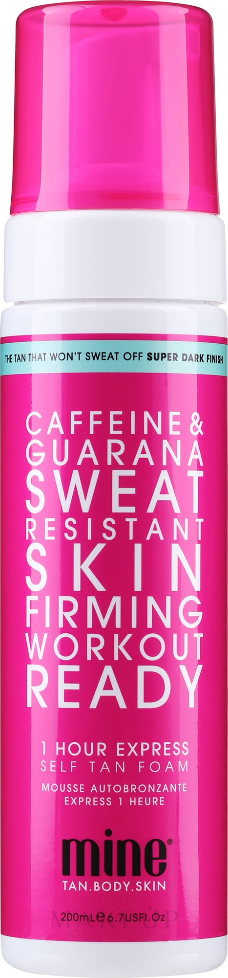 Selbstbräunungsschaum mit Koffein und Guarana dunkelbraun - MineTan 1 Hour Tan Workout Ready Self Tan Foam — Bild 200 ml